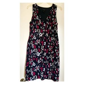 Ann Taylor Navy Floral Dress - M
